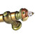 Finial birdie amber jade  set with large cup bracket and 2" diameter rod in gold paint finish