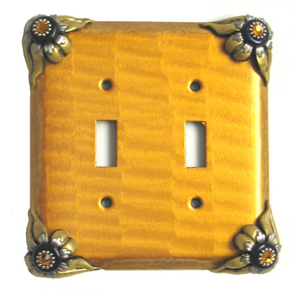 Bloomer doubleToggle Switch cover sunflower
