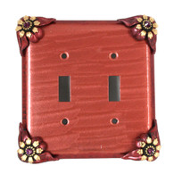 Bloomer Poppy Double Toggle Switch Cover