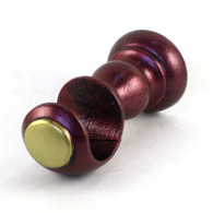 SMALL CUP BRACKET IN GARNET RED PAINT FINISH WITH JADE ACCENT IS SUITABLE FOR RODS 1 3/8" DIAMETER.