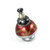 Nu Carnival Knob Ruby 1.5 inches diameter has silver metal accents