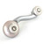 Lily EEL right PULL 4 IN.WITH 3 IN.HOLE SPAN HAS SILVER METAL DETAILS AND Swarovski CRYSTALS