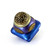 Mini Tudor square knob 1.5 inches colored in lapis, periwinkle and jade with gold metal details