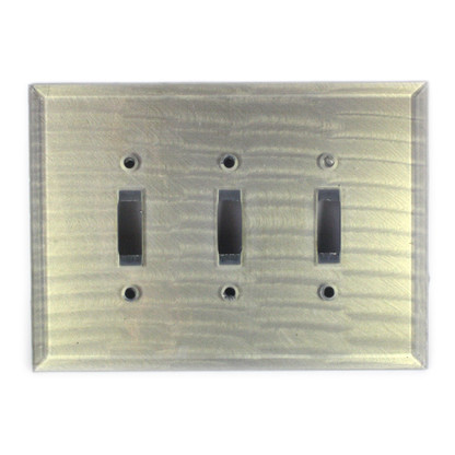 Deep Opal Glass Triple Toggle  Switch Cover 