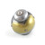 Nu Duo Knob Light Gold 1.5 Inches Diameter with silver metal accents and Swarovski crystal