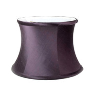 Lamp shade small drum in dupioni silk sugar plum