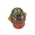 Petit Style 1 Knob copper 1 inch diameter has special blended speckled finish in copper and gold with Swarovski crystals. 