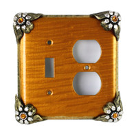 Bloomer Sunflower Duplex outlet single toggle switch cover