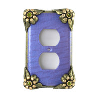 bloomer Iris single duplex outlet cover