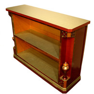 Mirage bookcase with one fixed shelf and decorative finials