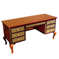 Jitterbug desk in Jade with amethyst and amber accent colors