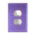 Periwinkle Glass single duplex outlet cover 
