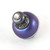 Nu Duchess Knob Periwinkle 1.5 Inches diameter with silver metal details and Swarovski crystal
