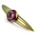 Tudor jade amethyst orbit 7 pull 7 inches with 5 inch hole span with gold metal details