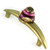 Tudor jade amethyst orbit 7 pull 7 inches with 5 inch hole span with gold metal details