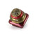 Mini Tudor square knob 1.5 inches colored in garnet and bronze with gold metal details.
