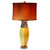Gilda Glam Table lamp with shallow drum shade in silk copper
