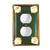 Cleo Single duplex outlet cover emerald