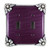 Bloomer Violet double toggle switch cover 
