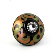 Mini Grand Tiki Silver knob 2 inches diameter with crystal