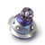 Parfum knob light sapphire and periwinkle with silver metal details and crystal