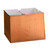 Lamp shade dupioni silk rectangular box shade in pecan with white lining