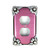 Bloomer Single Duplex Outlet Cover Orchid with silver metal details and crystal