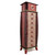 Tango Tower has paint finish in coral, ruby and amethyst with jade green accents.