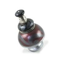 Nu Carnival Knob Amethyst 1.5 in. diameter with silver metal accents