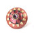 MIni Poppy cabinet knob 2" diameter with gold metal details and Swarovski amethyst crystal