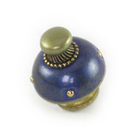 Nu Mini Style #12 knob Pewter 1.5 inches diameter with  gold metal accents 