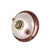 Mini Kenya knob in agate and light bronze with amethyst crystals