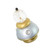Small Parfum light sapphire knob with gold metal details and Swarovski crystals