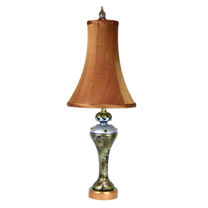 Seaside Sandy Accent lamp with Bell shade pecan