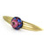 Grand Tiki Pink Orbit7 pull 7 in. with  5 in. hole span has gold metal details and amethyst crystal