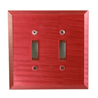 Ruby Glass Double Toggle Switch Cover