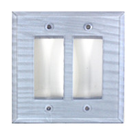 Light Sapphire Glass Double Decora Switch Cover