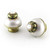 Nu Ivory knobs 1.5 in. diameter have gold metal details and swarovski crystal
