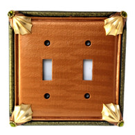 Cleo Amber Double Toggle Switch Cover 