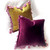 Pair of Rio pillows show both the nugget green and fuchsia fabric covers.