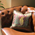 Casbah pillow mocha with twisted rope is a perfect accent for this leather sofa.