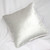 Flip side side of Chelsea pillow is covered in silvery white velvet