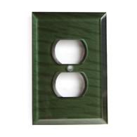 Emerald Glass Single Duplex Outlet Cover