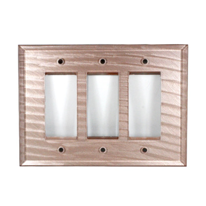 Light Bronze Glass Triple Decora Switch Cover