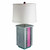 Olio Pink Table lamp with linen hard back drum shade