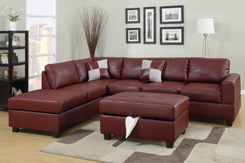 l shape boned leather sectional sofa