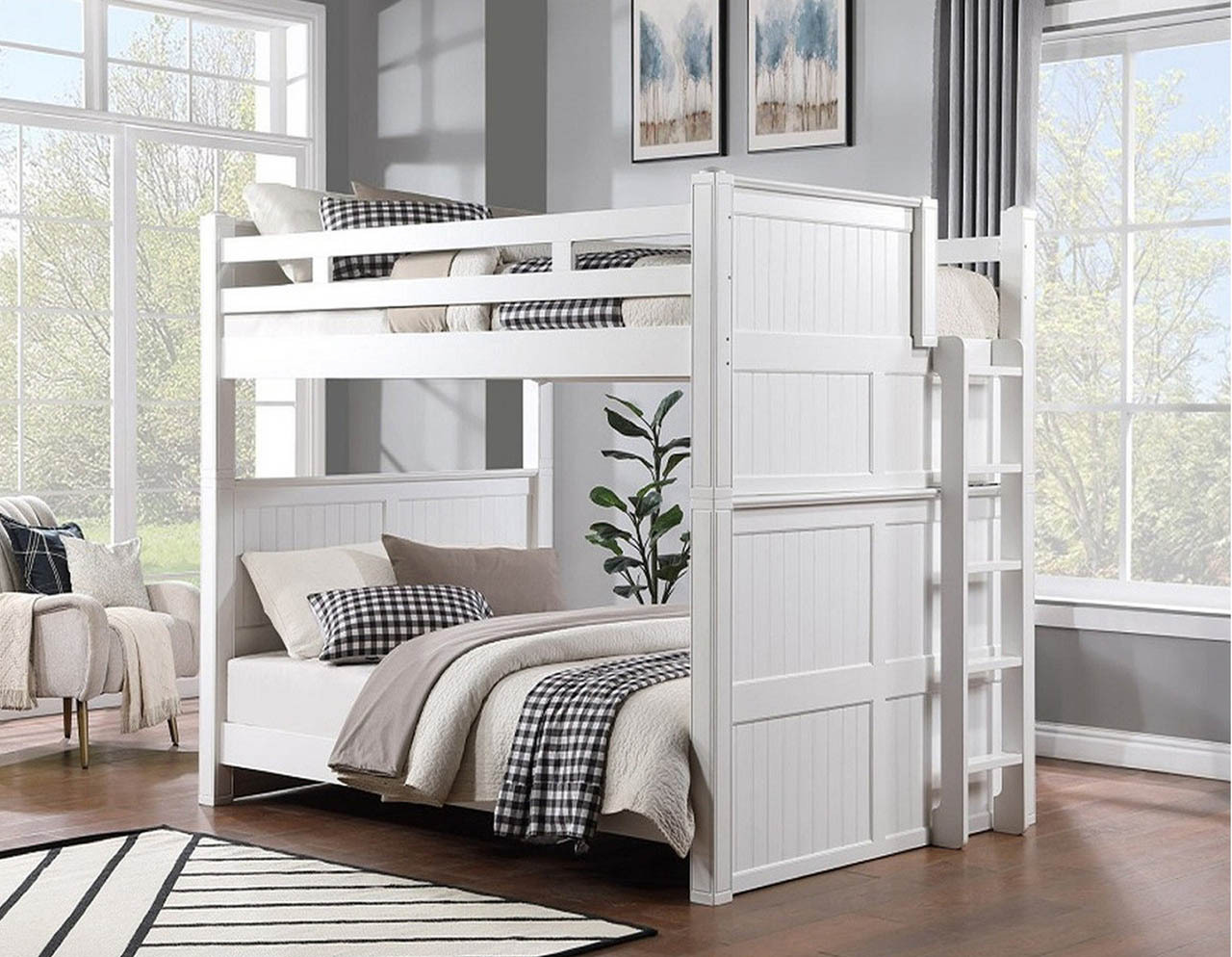 Dillon Queen Bunk Bed Dillon Queen bunk bed in white in Orange County California
