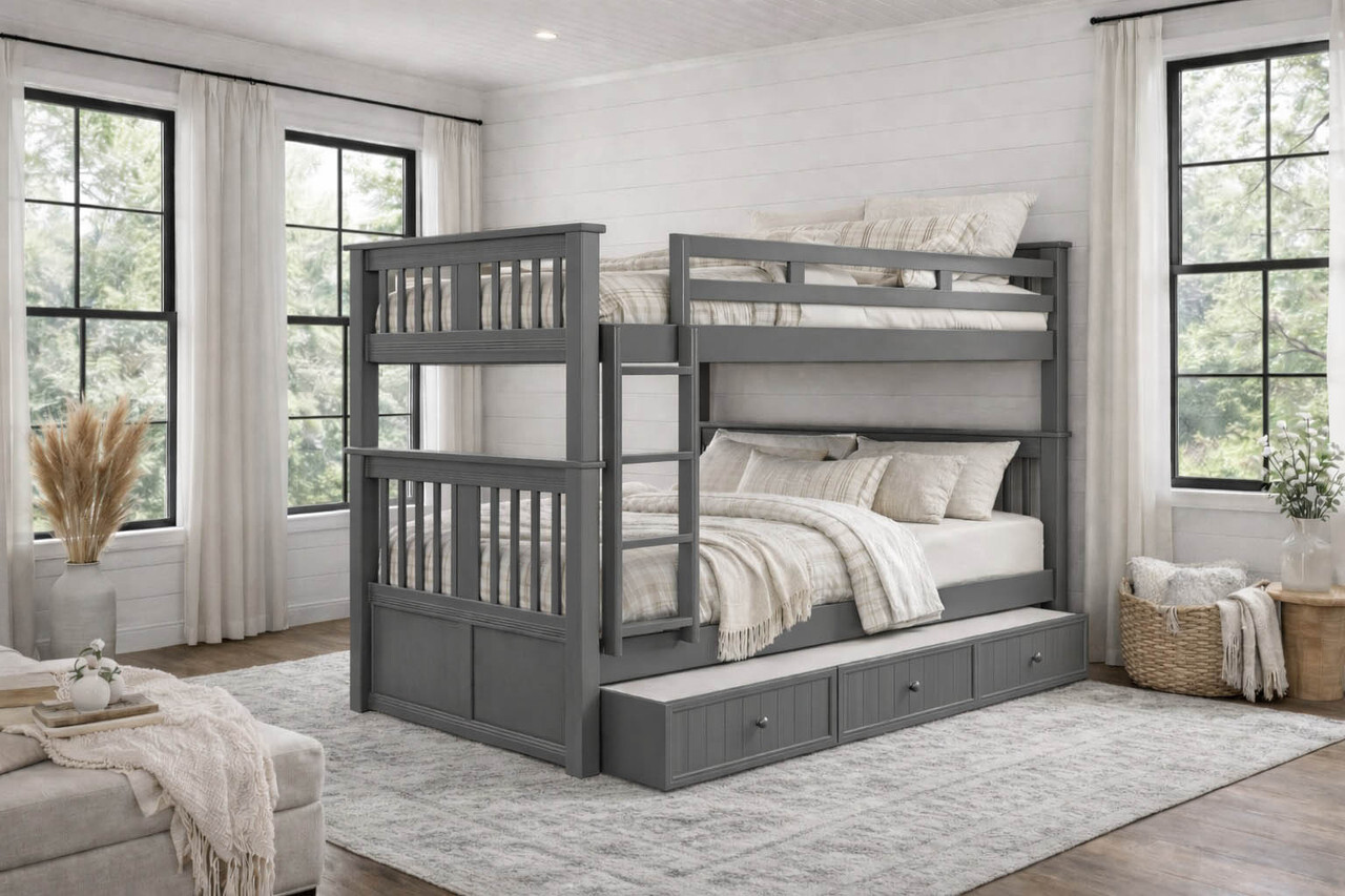 Gary Queen size bunk bed for adults