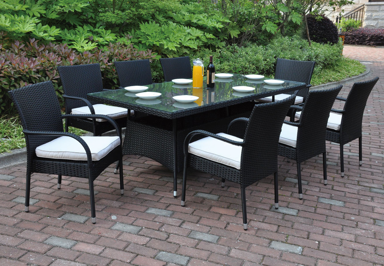 Poundex P50272 Outdoor 9 Pcs Glass Patio Table Set   PXP224 Patio Set  17515.1462217883.1280.1280 