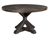 Alpine Furniture Newberry Salvaged Grey Round Table